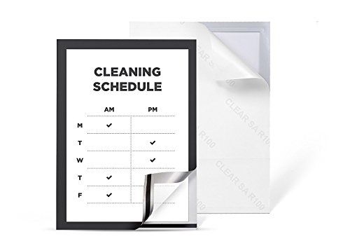 S/Adhesive A4 Black Display Frames with Magnetic Closure Pk5