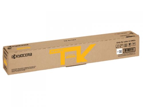 Kyocera TK8115Y Yellow Toner Cartridge 6k pages - 1T02P3ANL0 Kyocera