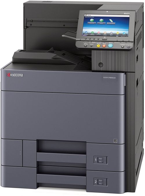 The Kyocera ECOSYS P8060cdn A3 Colour Laser Printer is the perfect combination of high output speeds, large paper handling capacities and outstanding colour technology, resulting in a printer that's ideal for even the most demanding workgroup. With long life components and superior processing power, the Kyocera ECOSYS P8060cdn delivers quality, consistency and reliability for your office. Looking for the perfect office printing solution for medium to large workgroups which demand high productivity? The ECOSYS P8060cdn is easy to use and offers reliable 60 prints per minute. This colour printer covers it all.
