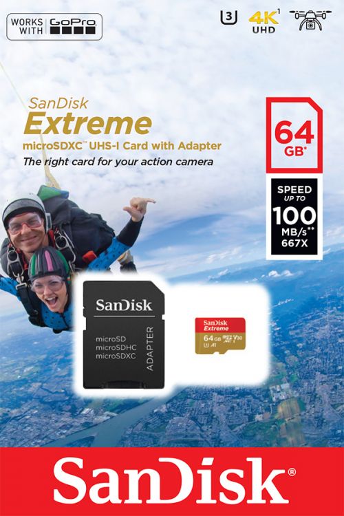 Sandisk FC 64GB Extreme CL10 V30 MicroSDXC