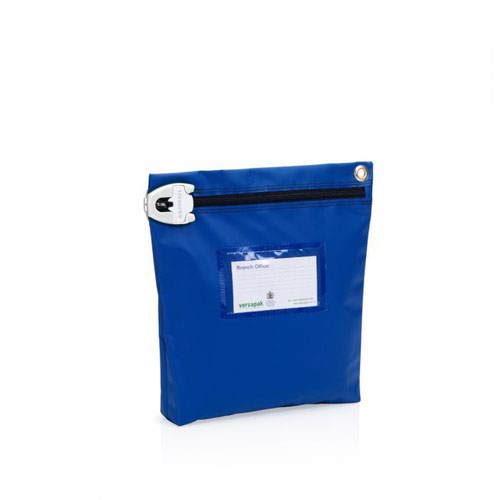 Versapak Secure Cash Bag Medium 267 x 267 x 50mm Blue - CCB1-BLS