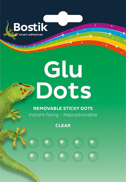 Bostik Glue Dots Extra Strong Removable Clear Pack of 64