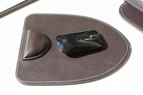 Osco Faux Leather Mouse Pad Brown