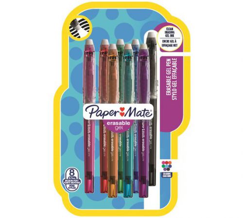 Paper Mate Erasable Gel Standard Assorted (Pack 8)