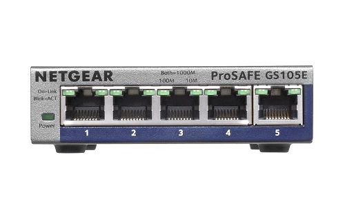 Netgear Prosafe Unmanaged 5 Port Gigabit Plus Switch Ethernet Switches 8NEGS105E200UKS