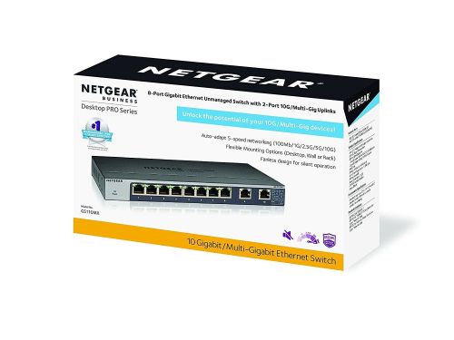 Netgear 8 Port Gige Unmanaged Switch With 2 Port Uplinks