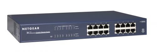 NETGEAR JGS516 16 Port Unmanaged Rackmount 1U Gigabit Ethernet Network Switch