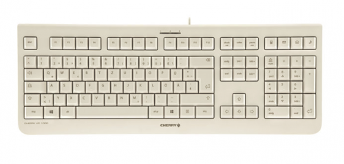 Cherry KC 1000 QWERTY English Layout Keyboard Grey Up to 10 Million Keystrokes 4 Hotkeys Plug and Play via a USB Connection