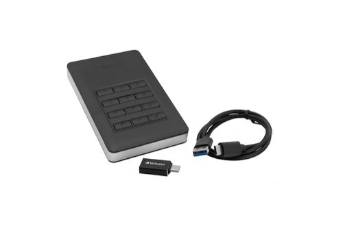 VM53401 Verbatim Store N Go Secure Portable HDD USB 3.1 1TB 53401