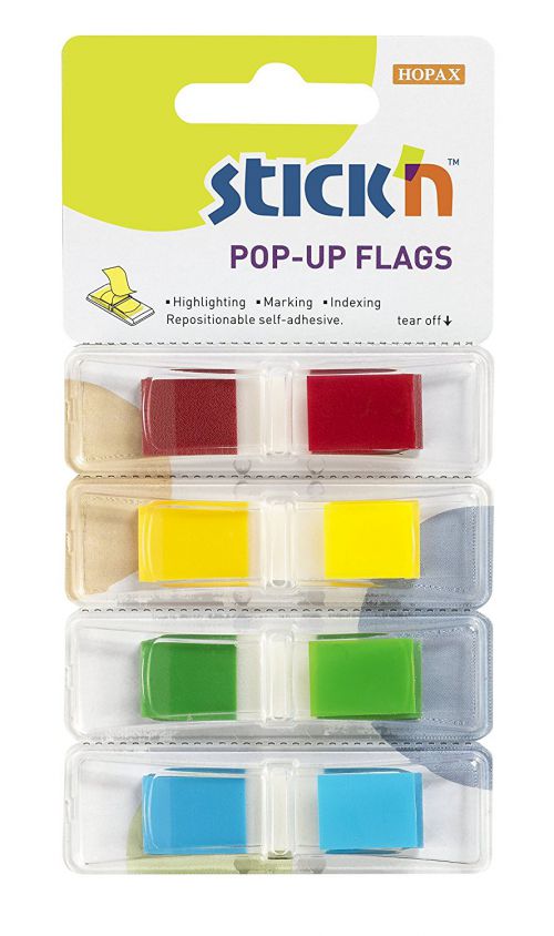 Value Stickn Pop-Up Flags 25mm 50 Tabs BOGOF