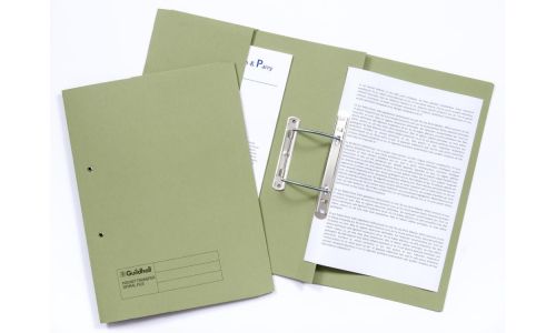 Guildhall 38mm Transfer Spring File FS Green PK25 Promo