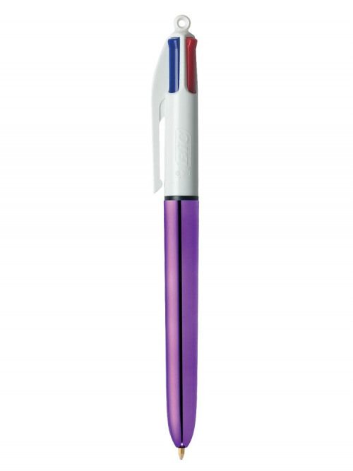 Bic 4 Colours Shine Purple Ballpoint PK12 BOGOF Offer