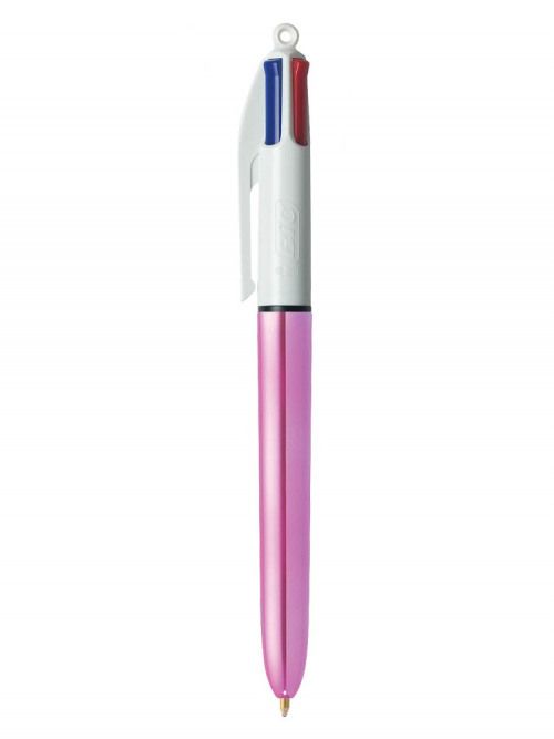 Bic 4 Colours Shine Pink Ballpoint PK12 BOGOF Offer