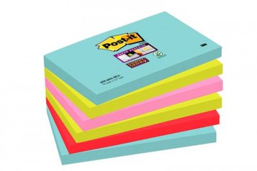 Post-It Super Sticky Notes Miami 76mmx127mm PK6 3for2 Offer
