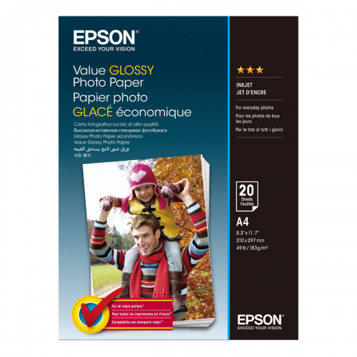 Epson Value Glossy Photo Paper A4 20 sheets - C13S400035