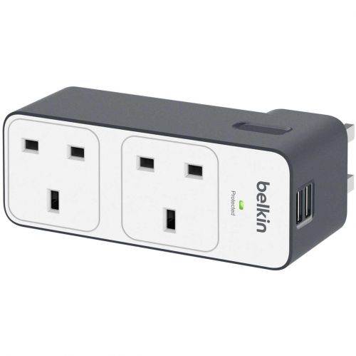 Belkin 2 Way Travel Surge with 2 x USB Cable