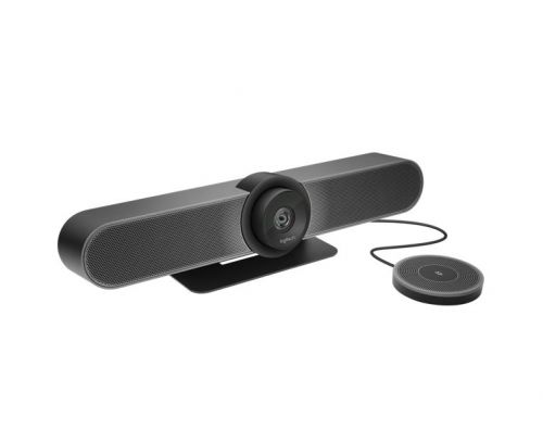 Logitech Expansion Mic for MeetUp provides greater flexibility in huddle room configurations. MeetUp’s built-in beamforming mics are optimized for up to 2.4 meters. To extend that range up to 4.2 meters, add an Expansion Mic. So whether people are seated at a table, sitting against the wall, or standing, Expansion Mic for MeetUp means everyone will be heard.