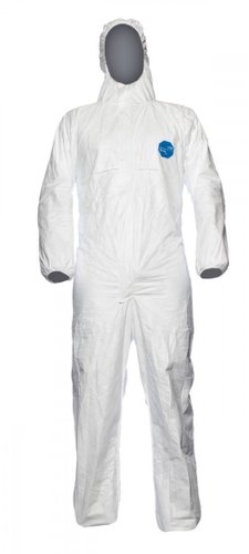 Tyvek 500 Xpert Hooded Coverall White Medium (Pack 1) - TBSHM