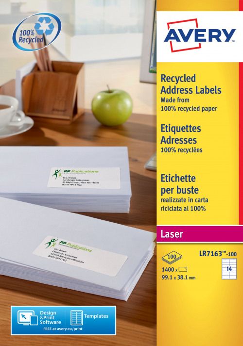 Avery QP Rec Lbl 99x38mm PK1400 Promo