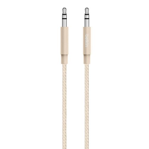 Belkin 3.5mm Braided Aux Cable Gold