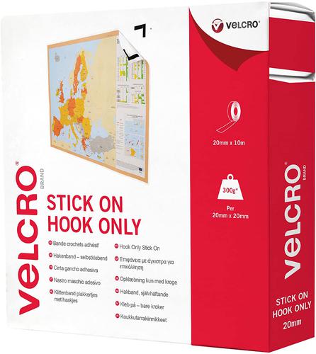 Velcro Sticky Hook Strip 20mmx10m White