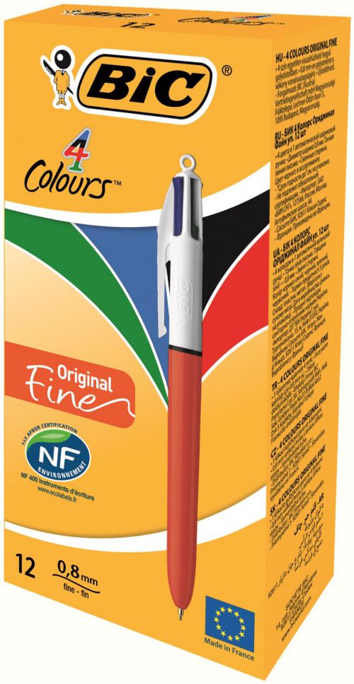 Bic 4 Colours Original Fine PK12 BOGOF Offer