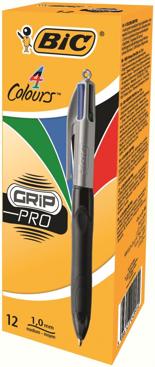 Bic 4 Colours Grip Pro PK12 BOGOF Offer