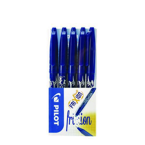 Pilot FriXion Ball Erasable Gel Rollerball Pen 0.7mm Tip 0.35mm Line Blue (Pack 5)  | County Office Supplies