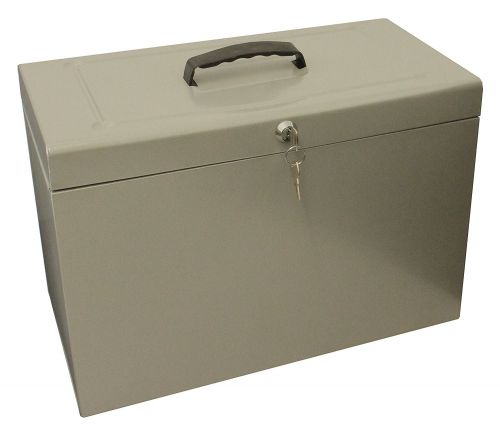 Cathedral Metal File Box Foolscap Grey HOGY