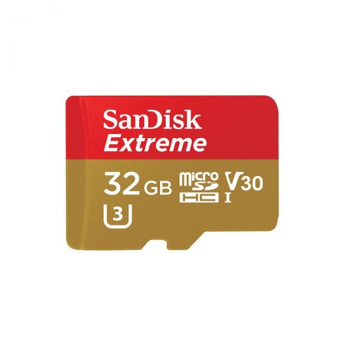Extreme sports require extreme readiness. SanDisk Extreme microSDHC/microSDXC UHS-I cards deliver the speed, capacity, durability, and quality you need to make sure your adventure is captured in stunning detail, even if you blink on the way down. Now rated UHS Speed Class 3 (U3), this fast, high-performing card teams up with your action camera to let you capture and share unforgettable extreme sports video. Available in capacities up to 128GB.