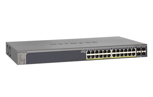 Netgear 24 Port Gigabit Power over Ethernet Pro Switch with 4x SFP Ethernet Switches 8NEGS728TP200