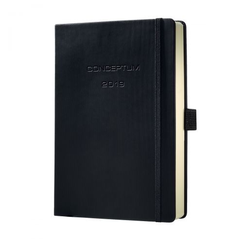 CONCEPTUM Week to View Hardcover 2019 Diary A5 Black