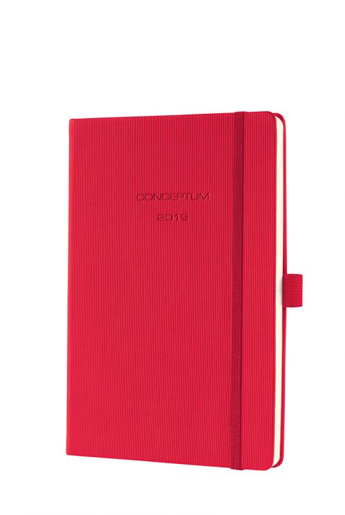 CONCEPTUM Week to View Hardcover 2019 Diary A5 Red