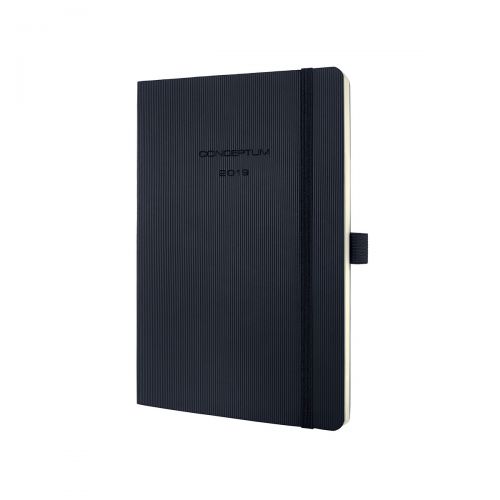 CONCEPTUM Week to View Softcover 2019 Diary A5 Black