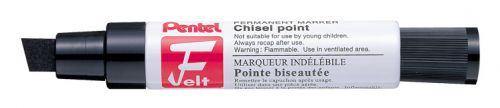 Pentel N50XL Jumbo Permanent Marker Chisel Tip Black N50XL-A [Box 6]