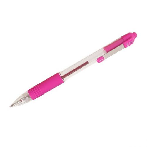 Zebra Z-Grip Retractable Ballpoint Pen 1.0mm Tip Pink (Pack 12)