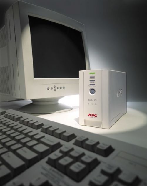 APC Back-UPS Standby Offline 0.5 kVA 500VA 300W 4 AC Outlets UPS Power Supplies 8APCBK500EI