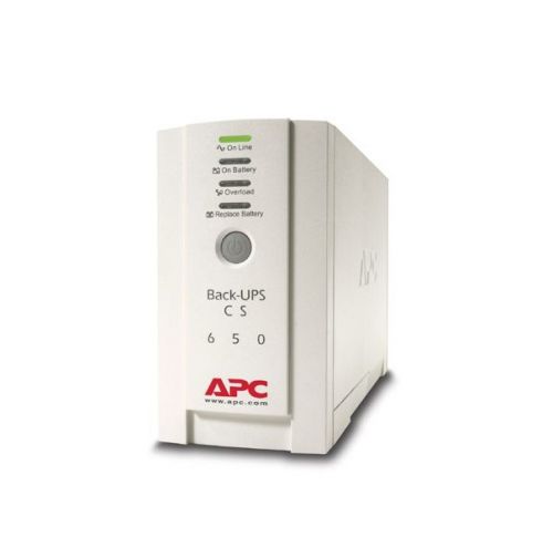8APCBK650EI | APC's Back-UPS 350EI, 500EI and 650EI offer guaranteed power protection for computers and other  electronics in your home or business. Models provide enough battery backup power so you can work through short length power outages as well as safeguard your equipment from damaging surges and spikes that travel along utility and data lines.  Together with a variety of standard features, APC’s Back-UPS 350EI, 500EI and 650EI are perfect choices to protect your productivity from the constant threat of bad power and lost data. 