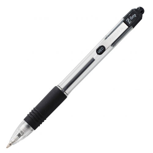 Zebra Z Grip 1.0mm Pen Black PK12 Buy One Get One Free