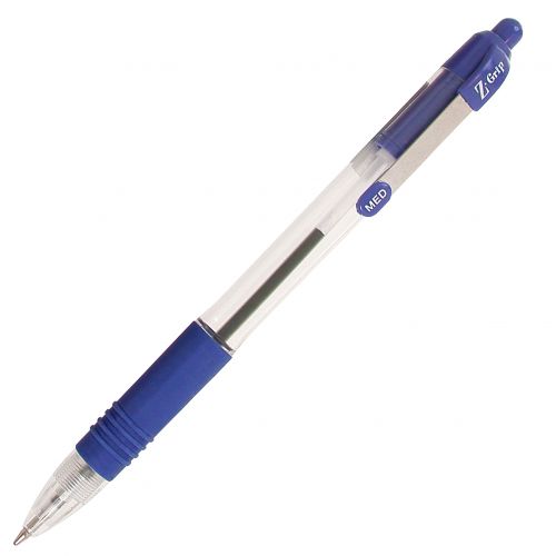 Zebra Z Grip 1.0mm Pen Blue PK12 Buy One Get One Free