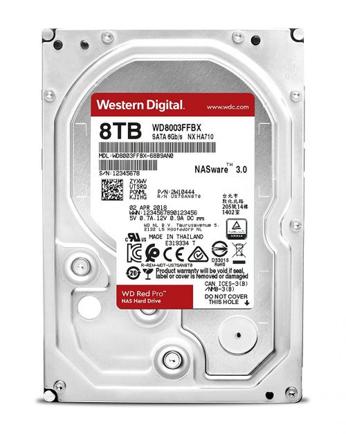 Western Digital Red Pro 8TB NAS SATA 3.5 Inch Internal Hard Drive Hard Disks 8WD10207675