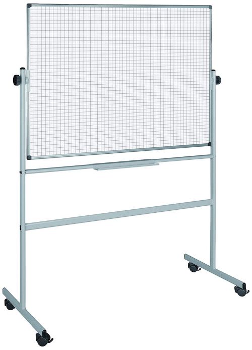 Bi-Silque 180x120cm Grid Melamine Non Mgntic Revolver Brd