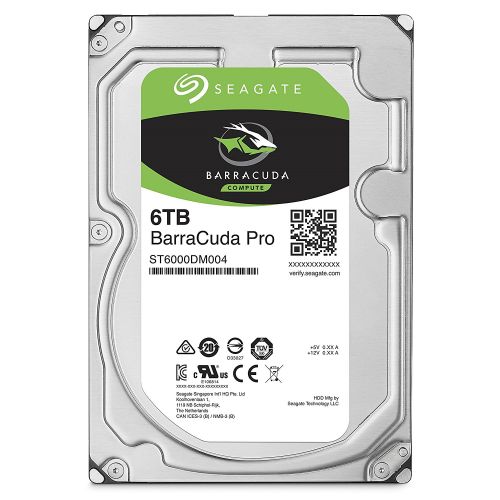 8SEST6000DM003 | Designed for desktops, all-in-one PCs, home servers, and entry-level direct-attached storage (DAS) devices, the 1TB BarraCuda SATA III 3.5in Internal HDD from Seagate offers a storage capacity of up to 1TB and operates using a SATA III 6 Gb/s interface and a 64MB cache, both of which help to ensure uninterrupted data transfers with a sustained data transfer rate of up to 210 MB/s. This 3.5in drive also features high levels of reliability, with 1 in 1014 non-recoverable read errors per bits read, a workload limit of 55TB per year, and 2400 power-on hours per year. A limited 2-year warranty is included.