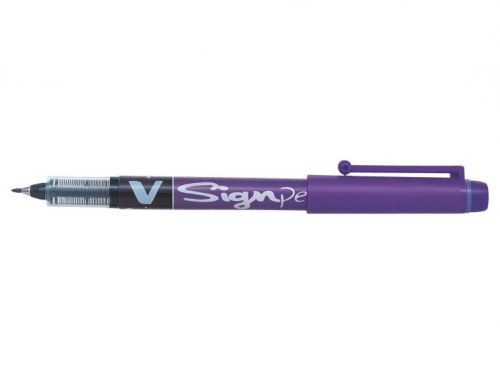 Pilot V Sign Liquid Ink Pen 2mm Tip 0.6mm Line Violet (Pack 12) - 301101208