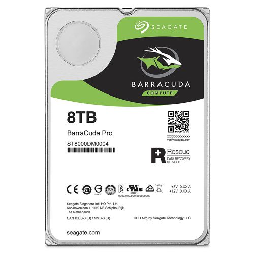 Seagate 8TB Internal BarraCuda 72 SATA Drive 3.5in Hard Disks 8SEST8000DM004