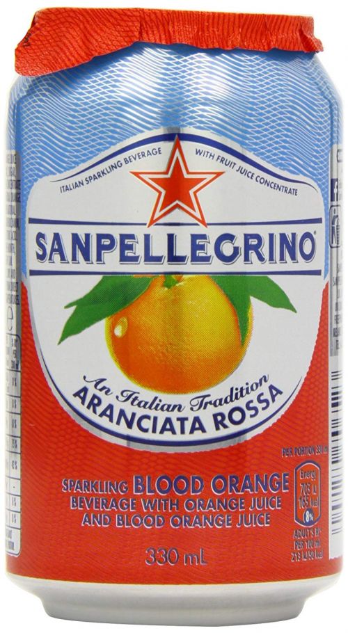 San Pellegrino Sparkling Blood Orange 330ml Can Pack 24