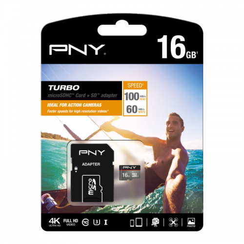 PNY 16GB MicroSDHC Card Class 10 with Adaptor
