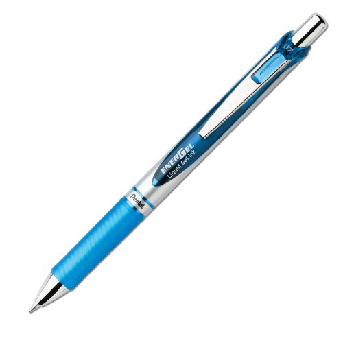 Energel XM Retractable Fine Pen Sky Blue PK12