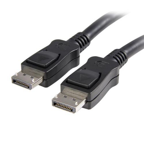 Create high-resolution 4k x 2k connections with HBR2 support between your DisplayPort™-equipped devices.The DISPL1M 1m DisplayPort™ 1.2 Cable with latches provides a secure, connection between your DisplayPort-equipped devices and is capable of providing higher performance than either HDMI® or dual link DVI.The DP cable supports high resolutions of up to 4k x 2k (4096 x 2160) @ 60Hz with a maximum HBR2 bandwidth of 21.6 Gbps. The cable also supports Multi-Stream (MST) for daisy chaining multiple monitors and provides optional audio support.The DISPL1M is backed by StarTech.com’s Lifetime Warranty, for guaranteed reliability and ensures that digitally protected content is displayed properly, with both HDCP and DPCP capability.