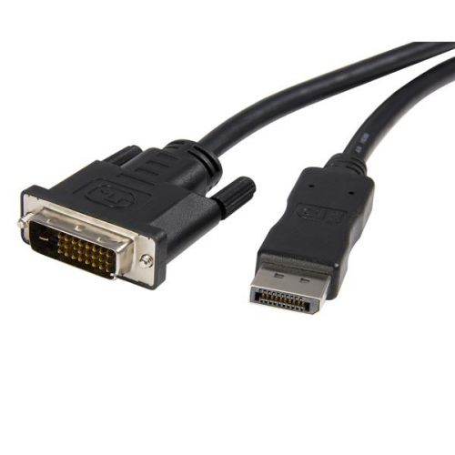 Connect your DVI monitor to a DisplayPort equipped computer using a single cable.The DP2DVIMM10 DisplayPort to DVI (M-M) Video Converter Cable lets you connect a DVI capable display to a DisplayPort video card/source using a single cable. The cable provides a connection distance of 10ft and features a male DVI connector and a male DisplayPort connector.The DisplayPort/DVI video converter cable supports high bandwidth video transmissions, easily delivering monitor resolutions up to 1920x1200 or HDTV resolutions up to 1080p - allowing you to take full advantage of your DVI capable display, while using a cutting edge DisplayPort video source.